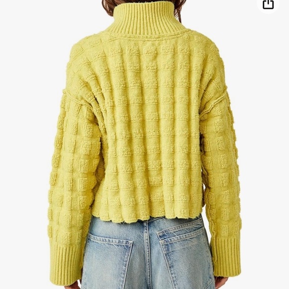 Free People Yellow Knitted Women Sweater - Picture 7 of 8